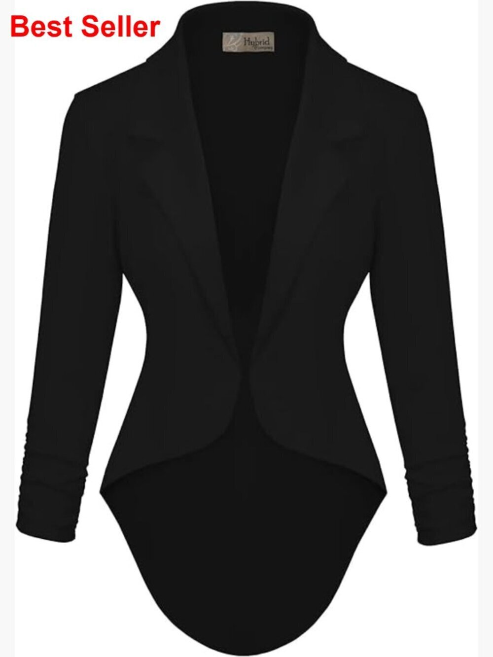 High Low Blazer Jacket Casual Work Rayon Blend